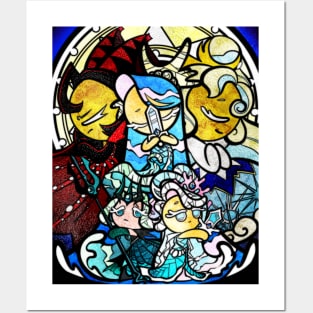 Sea fairy and moonlight - stained glass cookie run mural Posters and Art